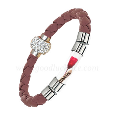 BRM-13BROWN (Brown Leather Rice Bracelet) - Click Image to Close